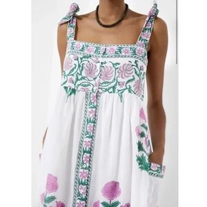 Juliet Dunn Pink and White Poppy Dress